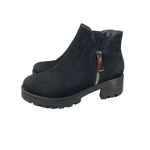 Dunes Pike Chelsea boots Black Suede Size 8.5m